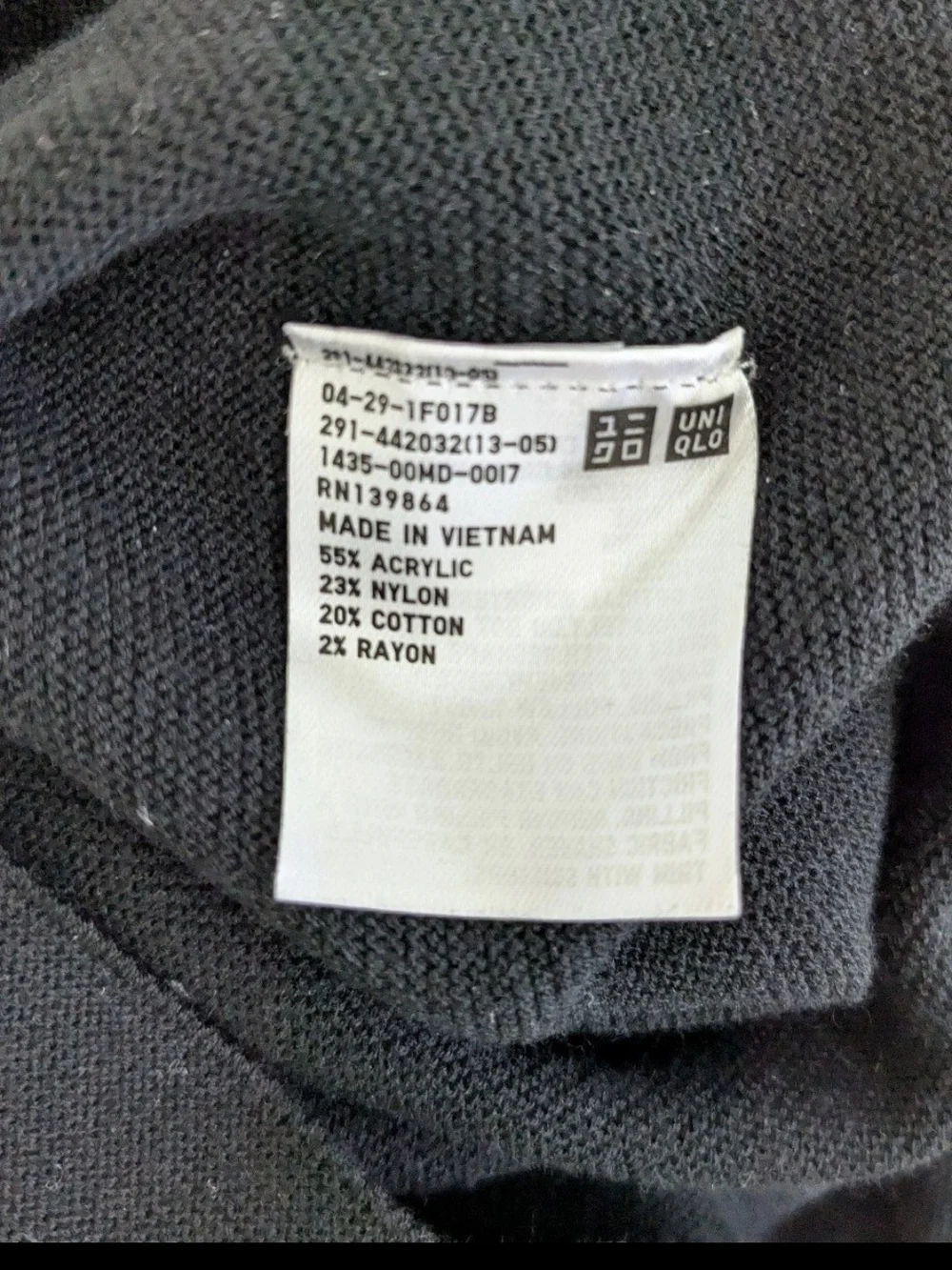 UNIQLO x Mame Kurogouchi Women’s Black 3D Knit V-Neck Dress